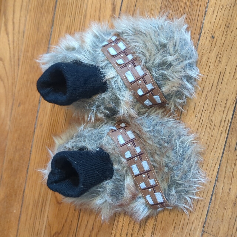 Fuzzy Chewbacca Toddler Slippers